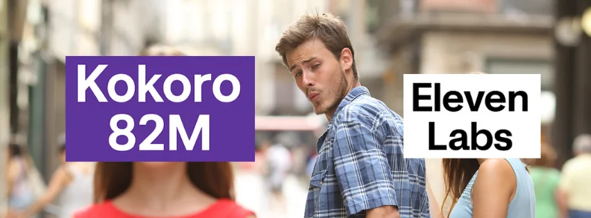 ElevenLabs and Kokoro text-to-speech comparison meme